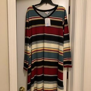 Long Sleeve T-Shirt Striped Dress